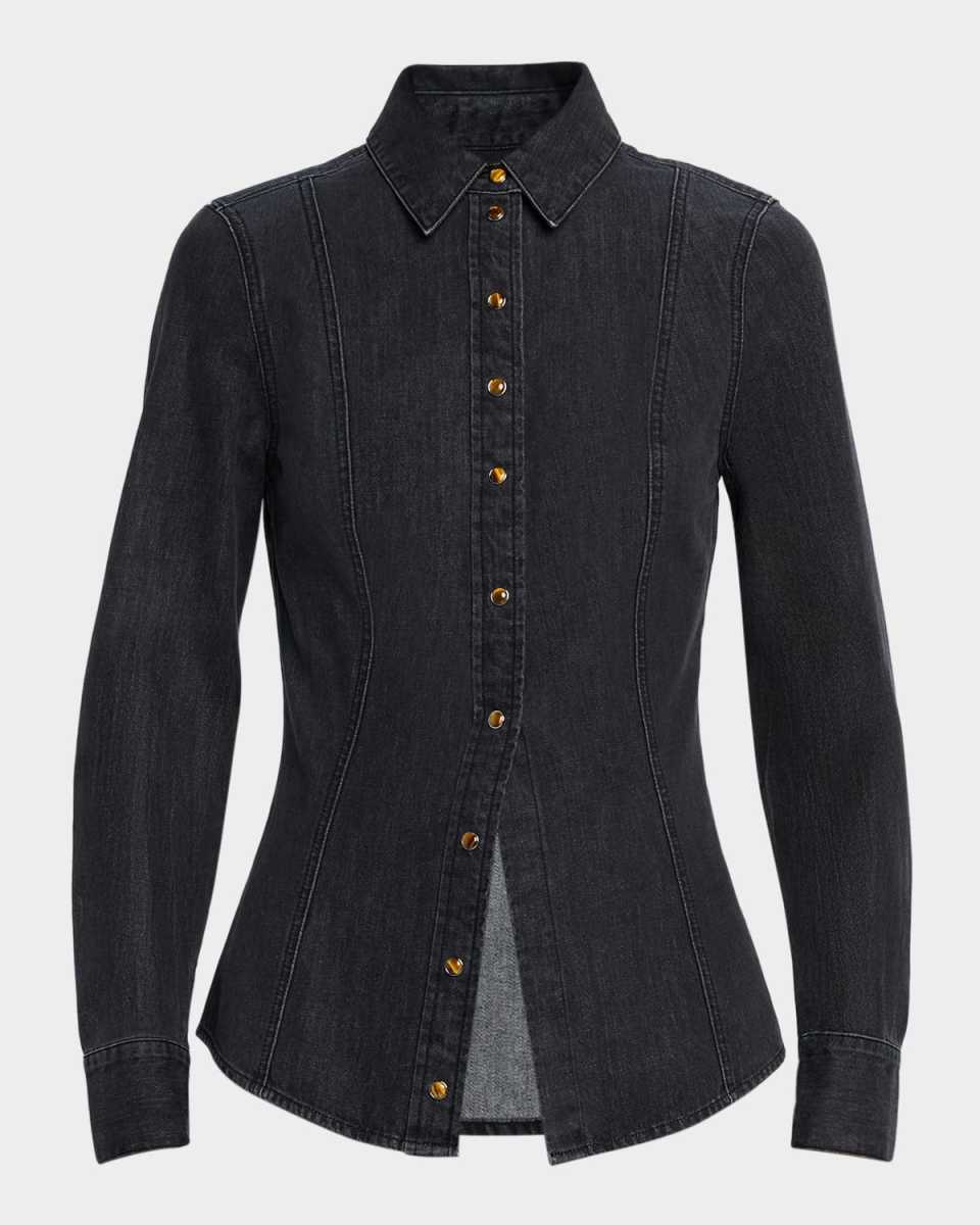Eddie Denim Button-Front Shirt